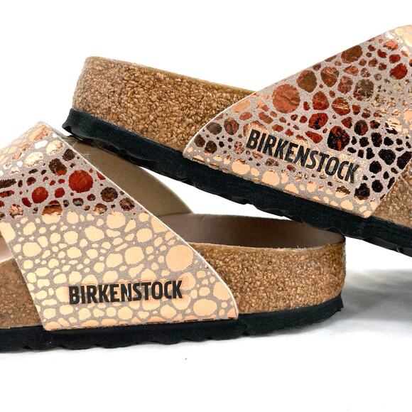 Birkenstock Sydney Sandal Copper Pebble Metallic Stones Suede Lined EU 37 | US 6 - Picture 2 of 8